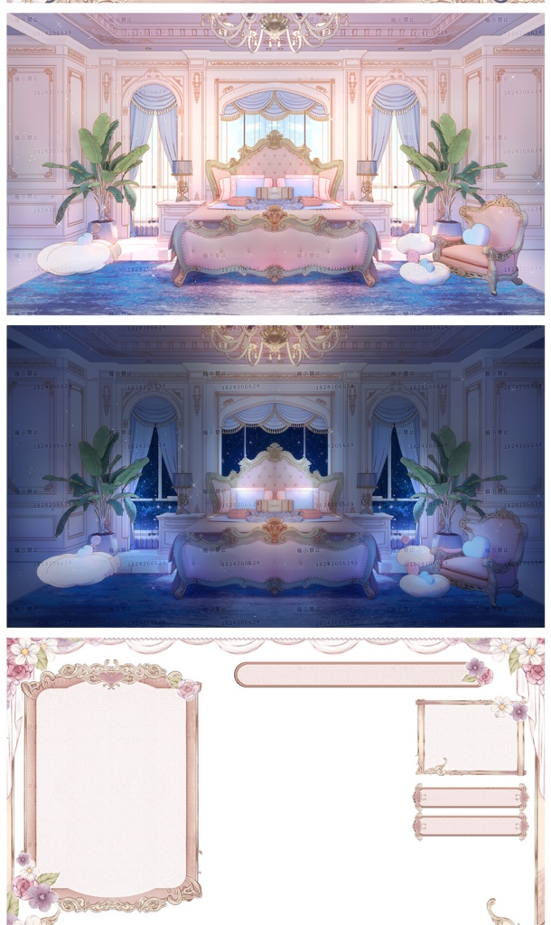 量販スキンと背景UI【うたたねキツネ】Vupライブ量販スキン/少女スキン/バーチャルYouTuber