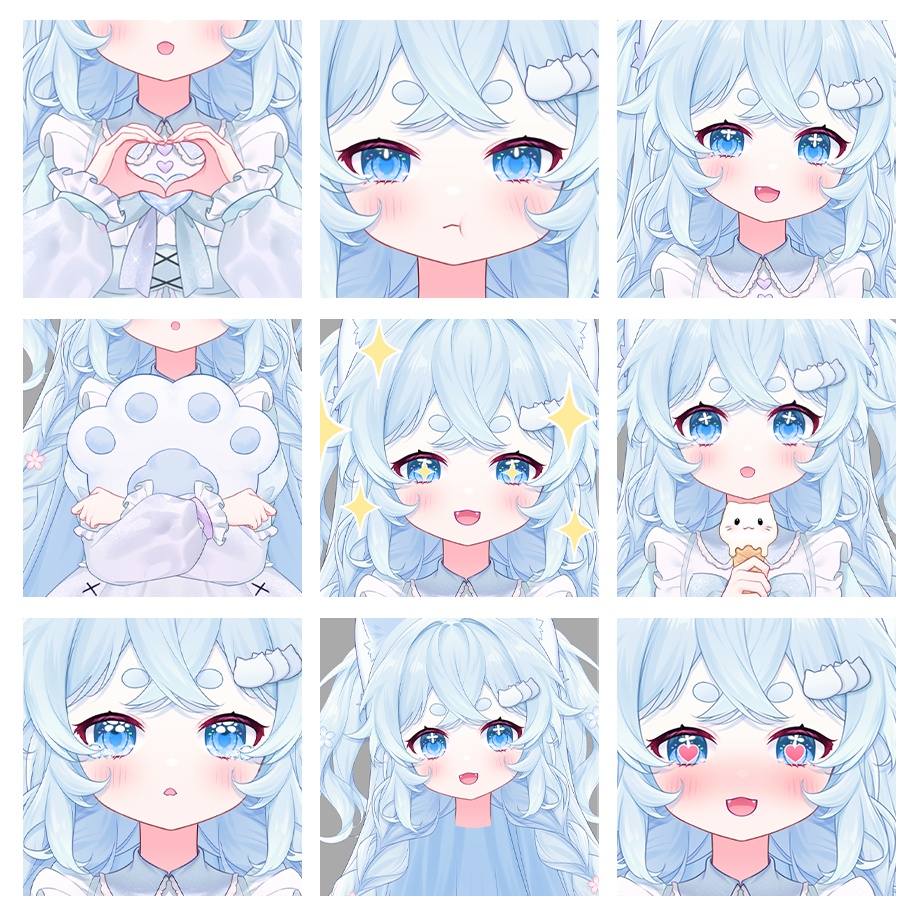 量販スキンと背景UI【小布偶】Vupライブ量販スキン/少女スキン/バーチャルYouTuber