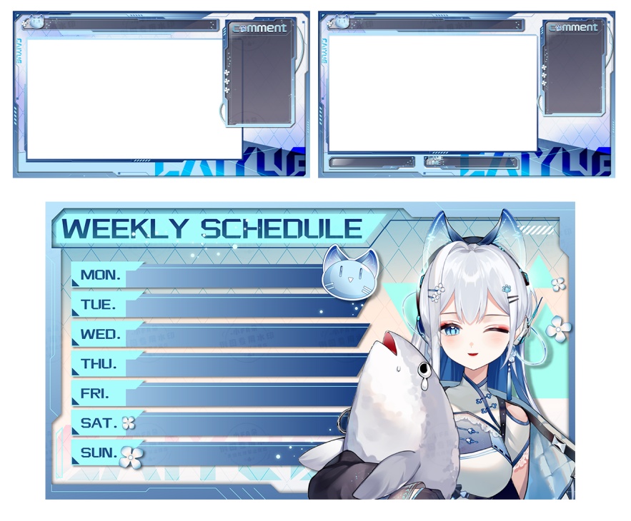 量販スキンと背景UI【星間ニャン】Vupライブ量販スキン/少女スキン/バーチャルYouTuber