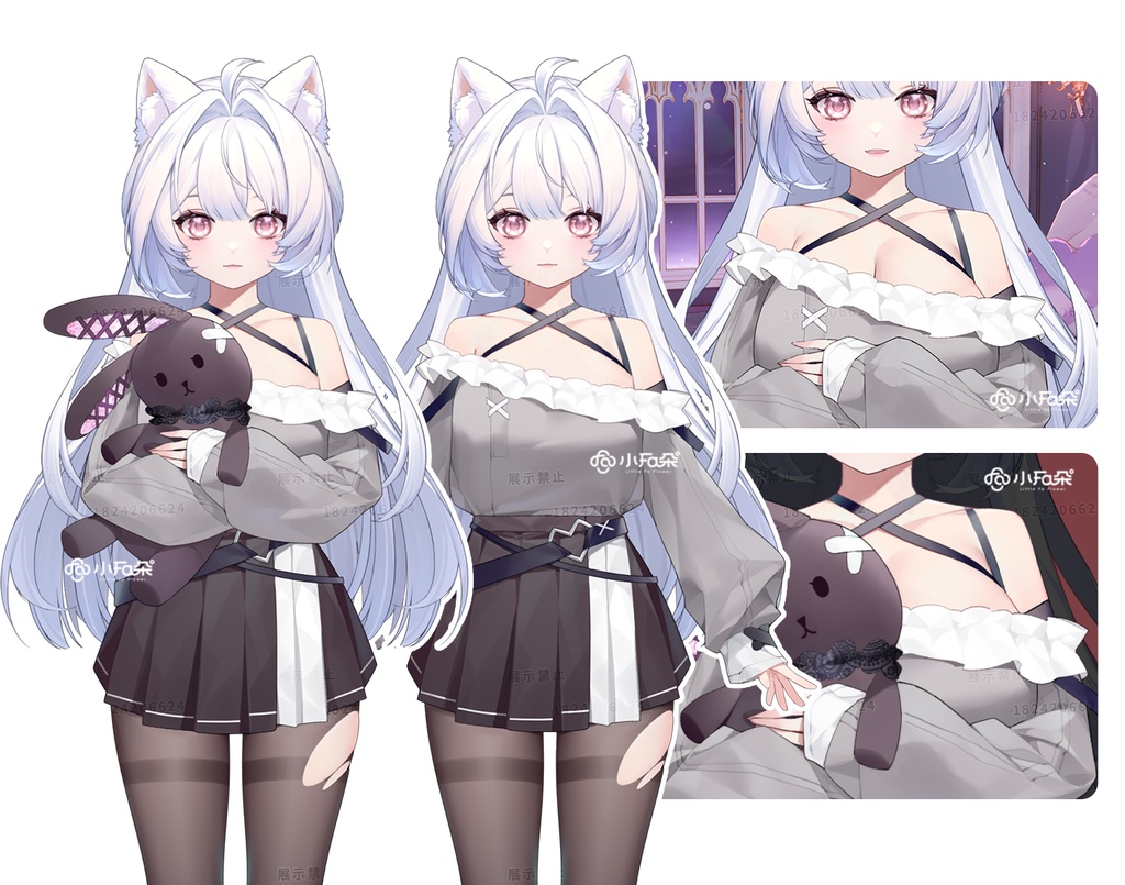 【Vts】【VTuber向け】【黑兔子】Vtuberライブダイナミックな新着/バーチャルキャスターVTSダイナミックペンダント