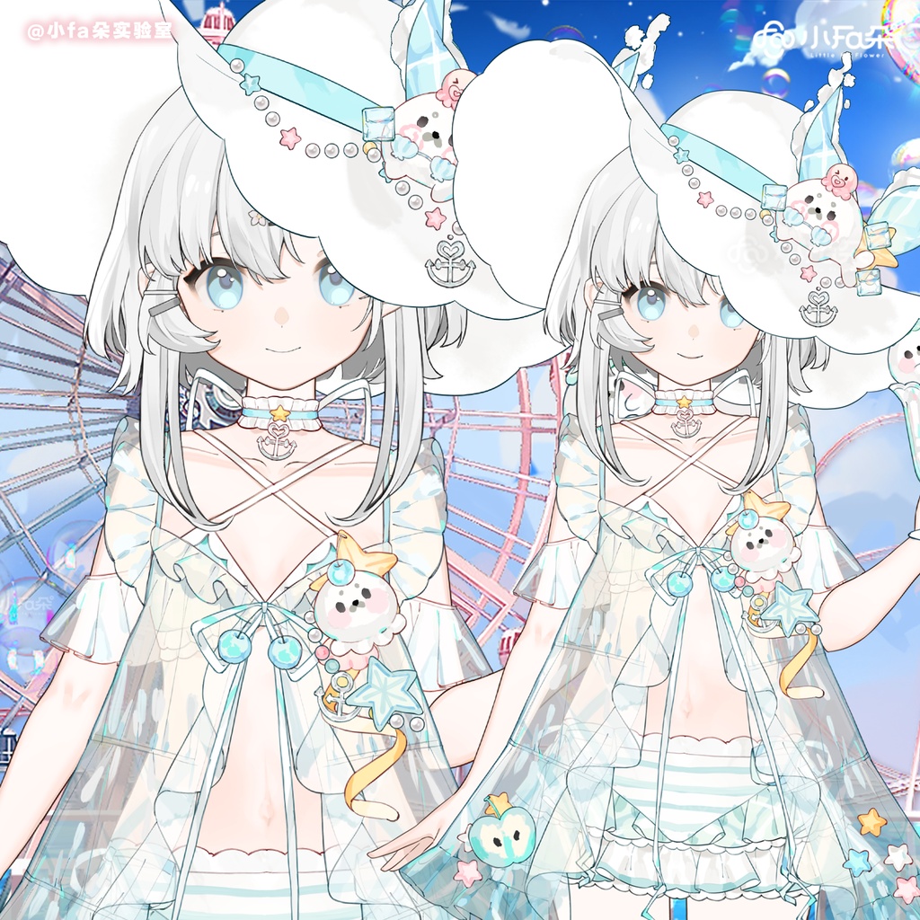 【Vts】【VTuber向け】【海盐泡泡·肆】Vtuberライブダイナミックな新着/バーチャルキャスターVTSダイナミックペンダント