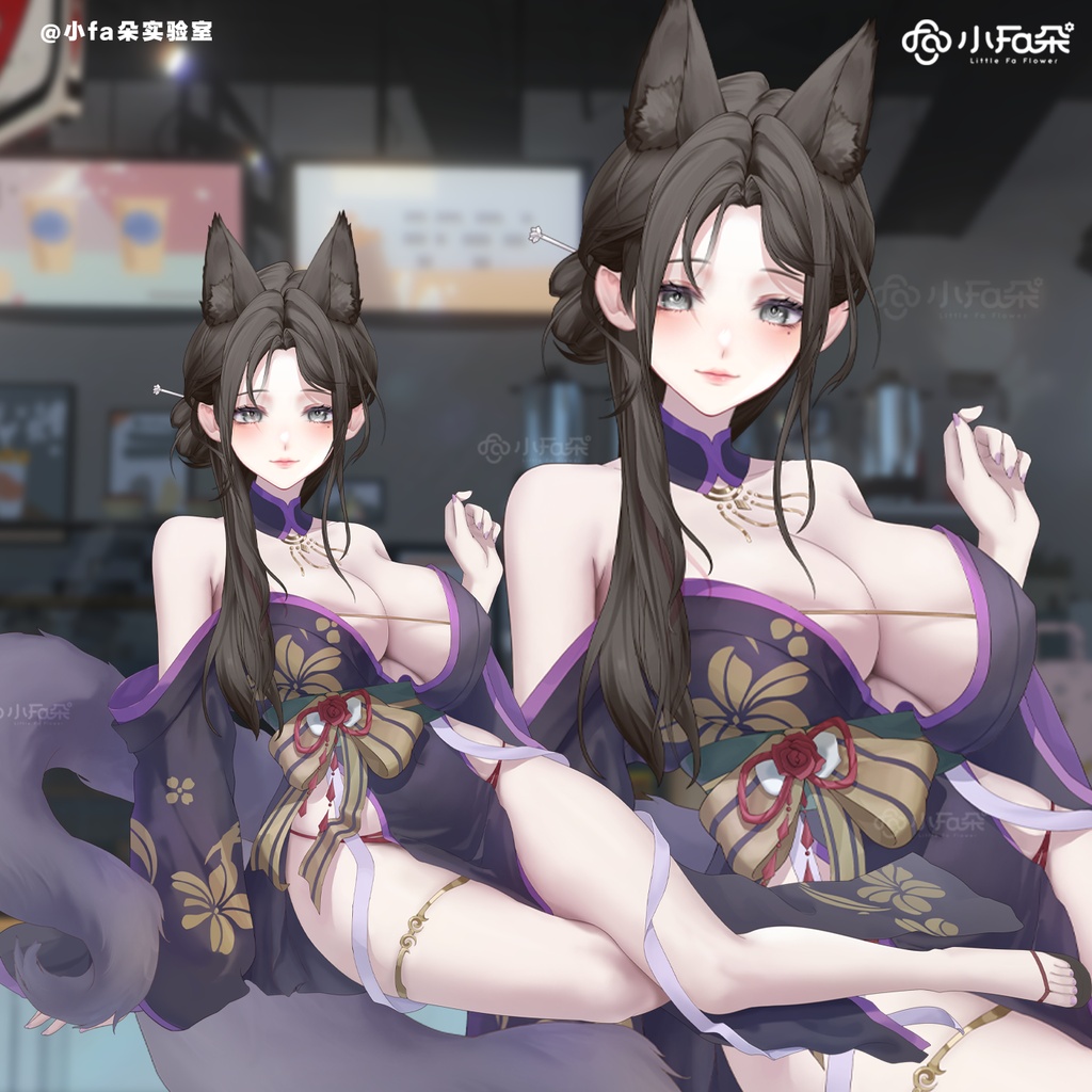 【Vts】【VTuber向け】【紫狐】Vtuberライブダイナミックな新着/バーチャルキャスターVTSダイナミックペンダント
