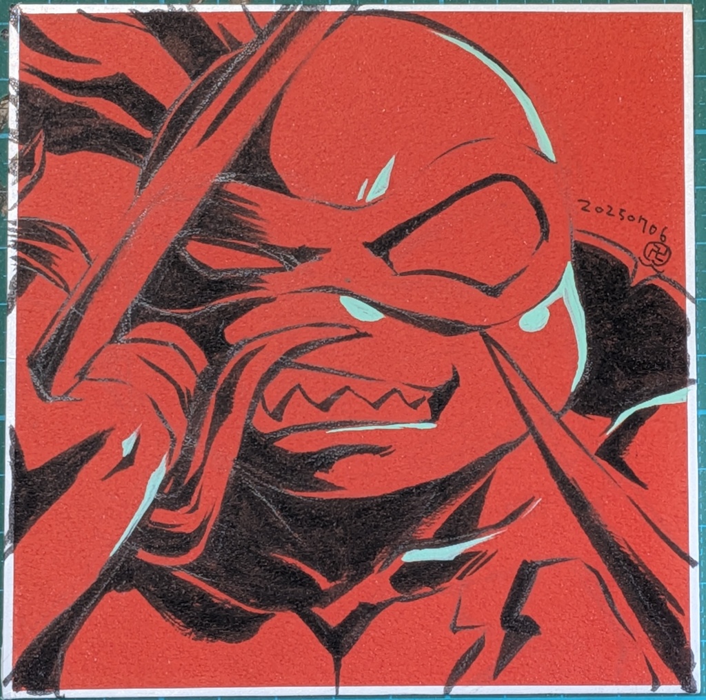 タートルズミニ色紙