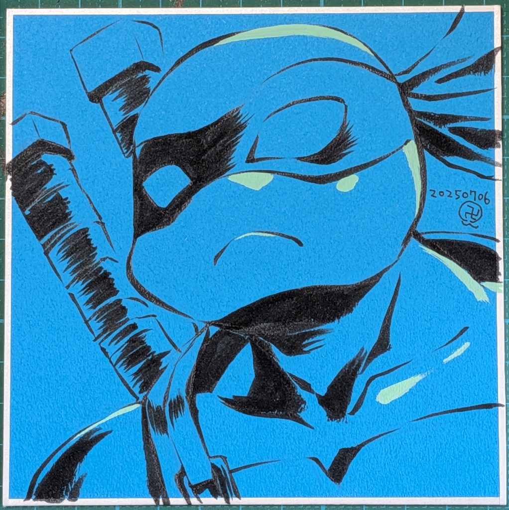 タートルズミニ色紙