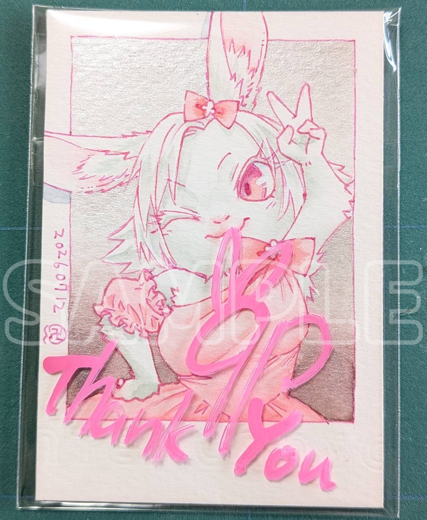 メスケモチェキ風イラストボード