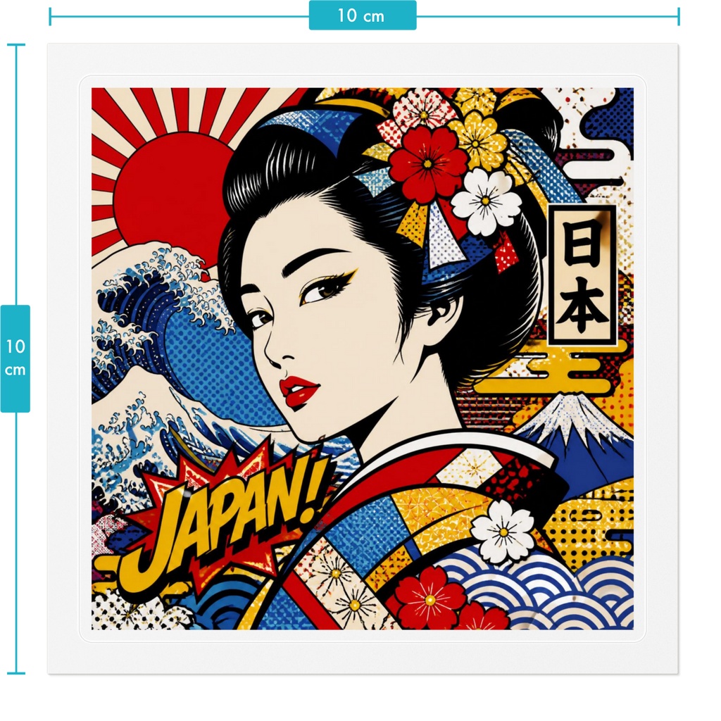 日本風popアート ステッカー