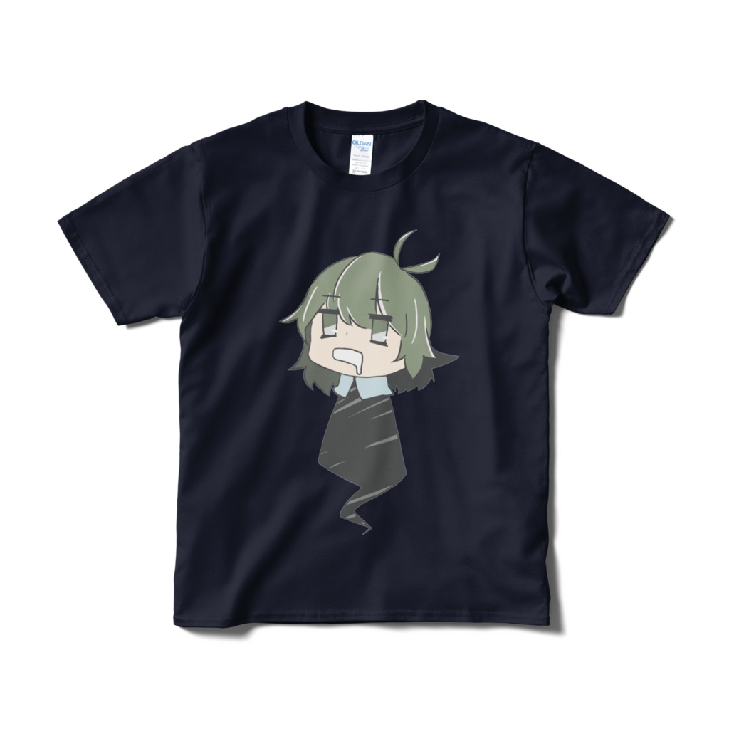ネタ切れのカフェインさんtシャツ 紺 Senaleon Booth