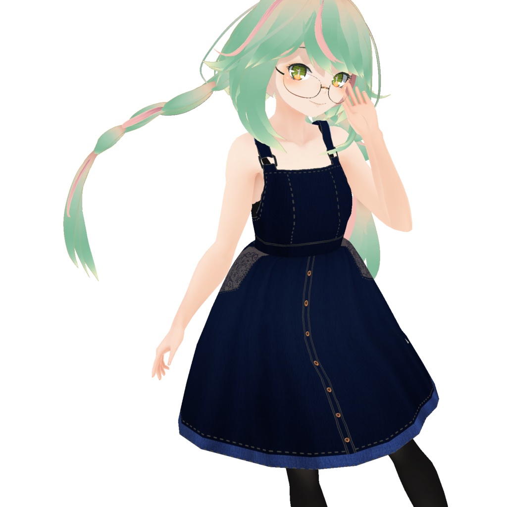 【VRoid】お出かけサロペットスカート【テクスチャー】