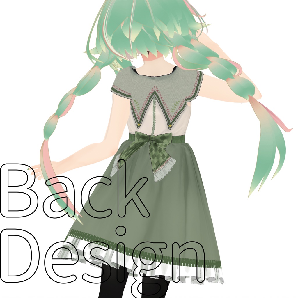 【VRoid】くすみcolor夏服セーラーワンピ【テクスチャー】