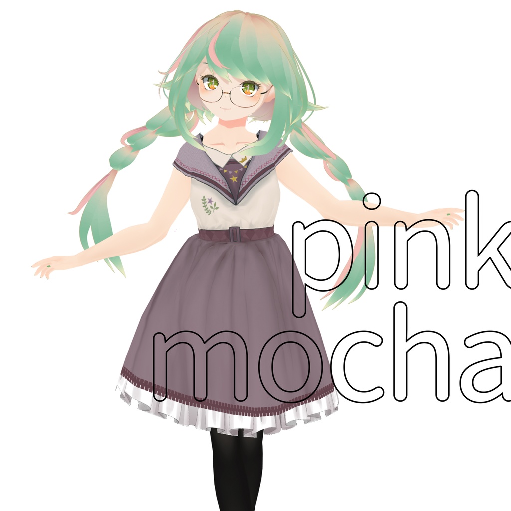 【VRoid】くすみcolor夏服セーラーワンピ【テクスチャー】