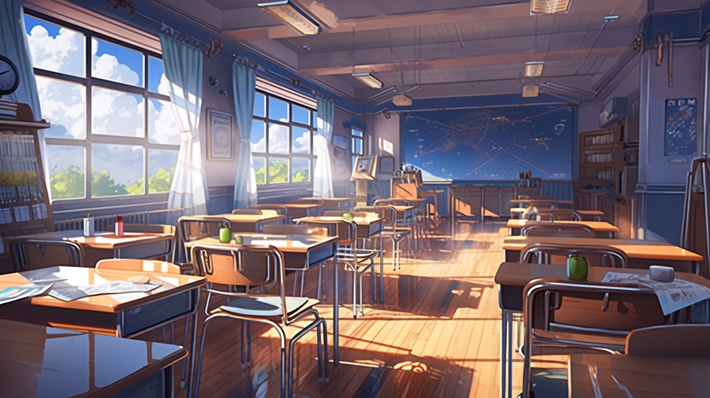 【無料】【背景画像】教室
