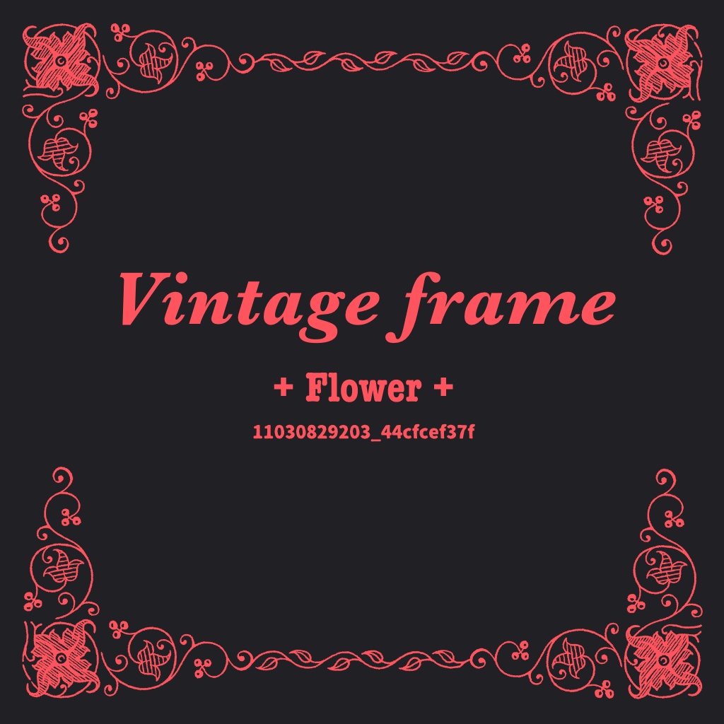 Vintage frame + Flower +