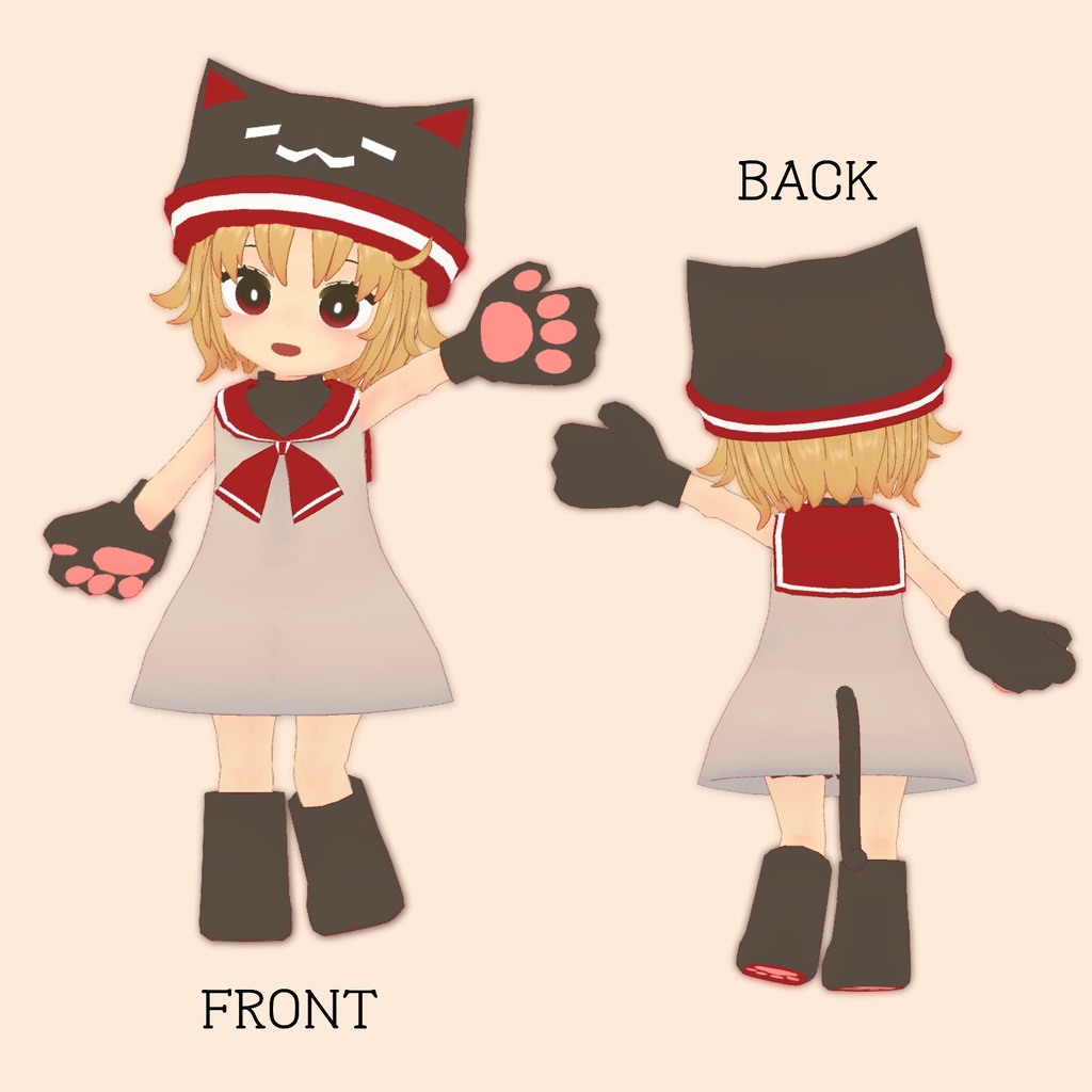 【無料】オリジナル3Dモデル「なつこ」