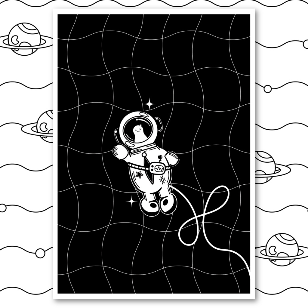 ポストカード『peanut in 宇宙』