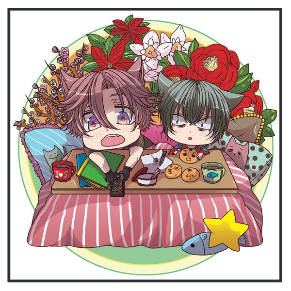 わんにゃんアクリルキーホルダー（冬）