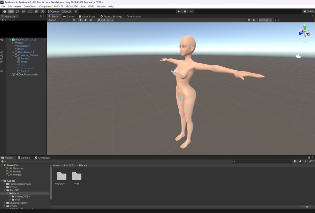 【オリジナル3モデル】 "Ria (リア)" Riaシリーズ 素体モデル