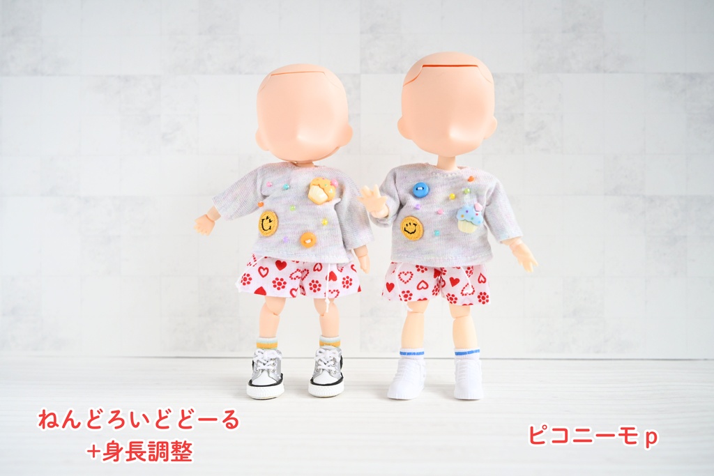 カップケーキのロンTとギャザーパンツ(ハート)