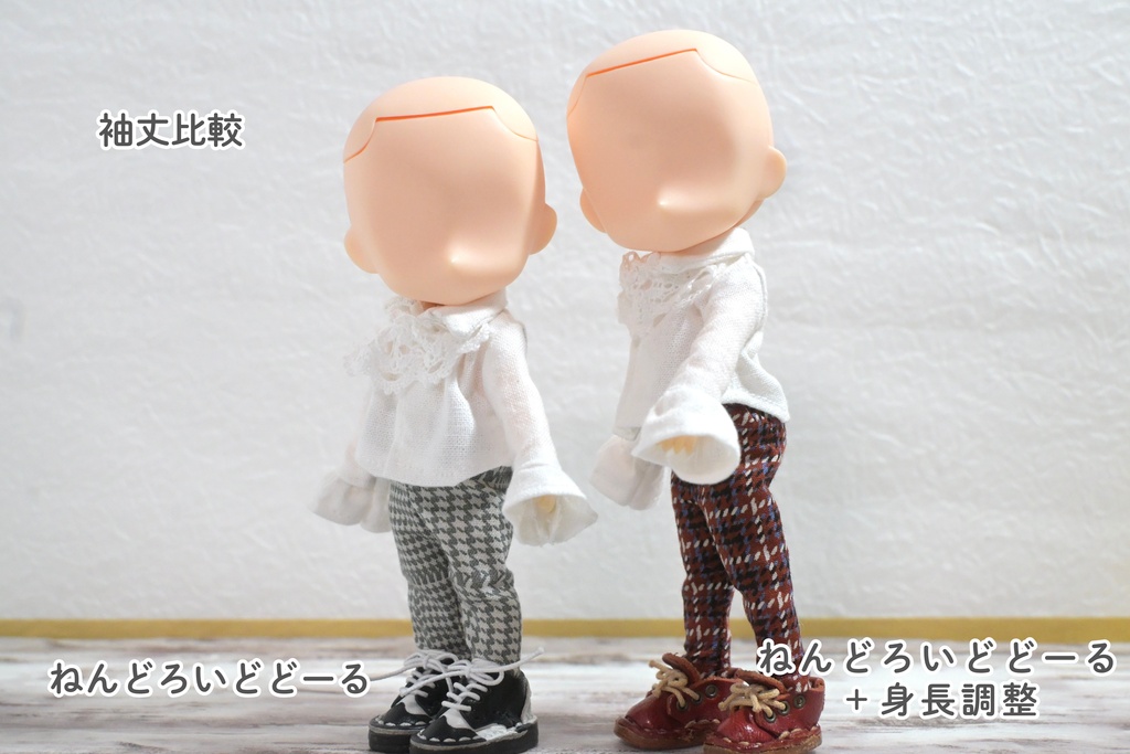 フリルブラウス×チェックパンツ