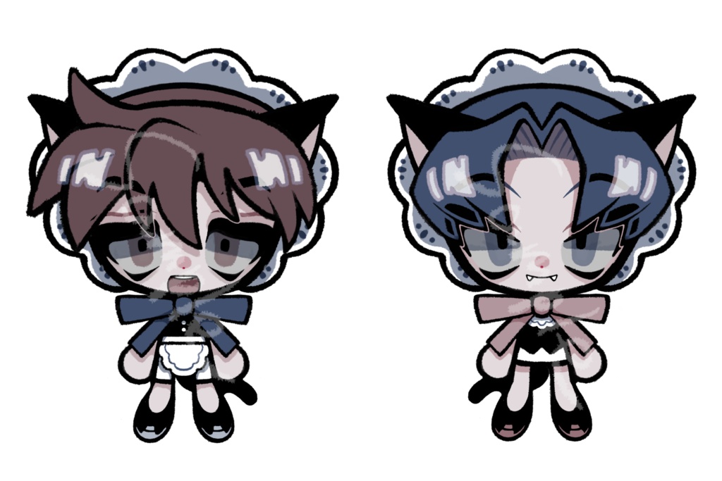 どいきりねこねこアクキー(うすむらさき)