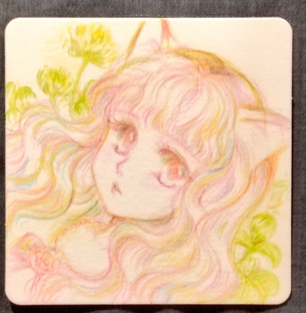 綿の国星 キャラウェイ 手描きペーパーコースター