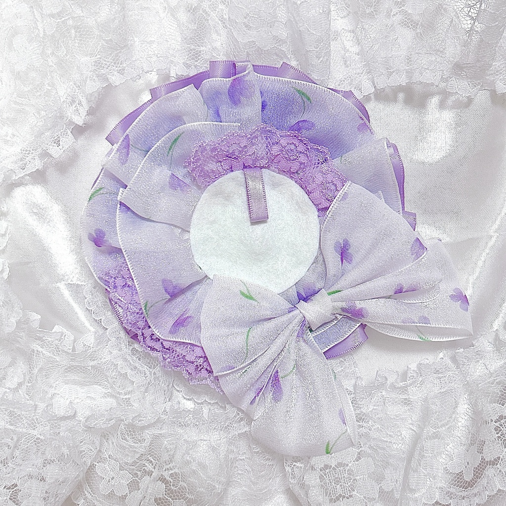 purple シフォンリボンロゼット🪻💜