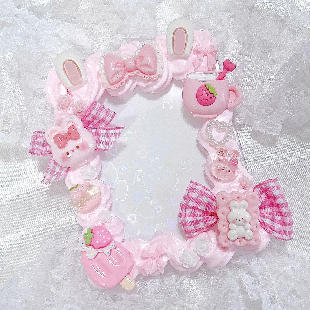 いちご色うさみみホイップデコ🐰🩷