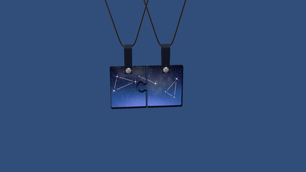 星空ペアネックレス~Starry Puzzle Necklace~