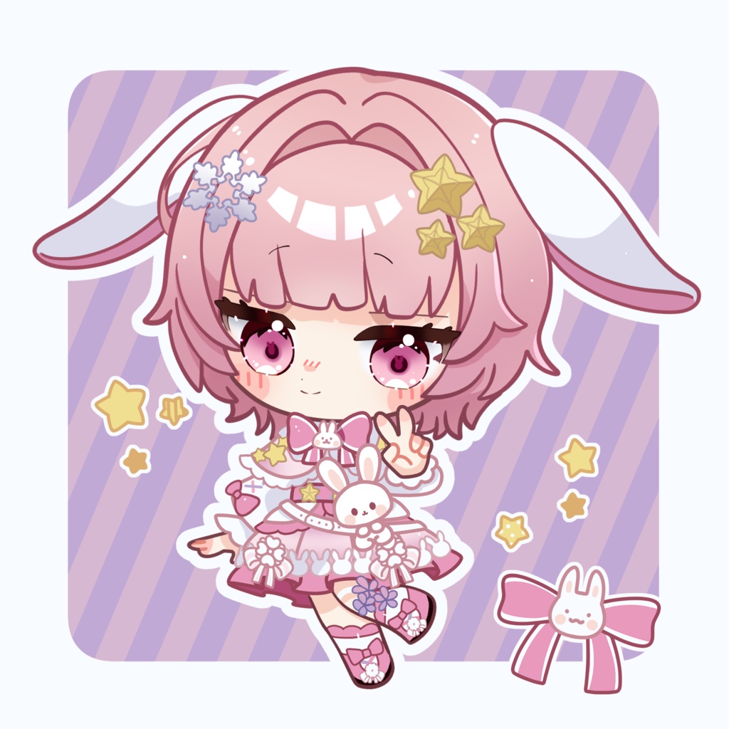 SD星花兎衣‐オリジナルアクリルキーホルダー‐