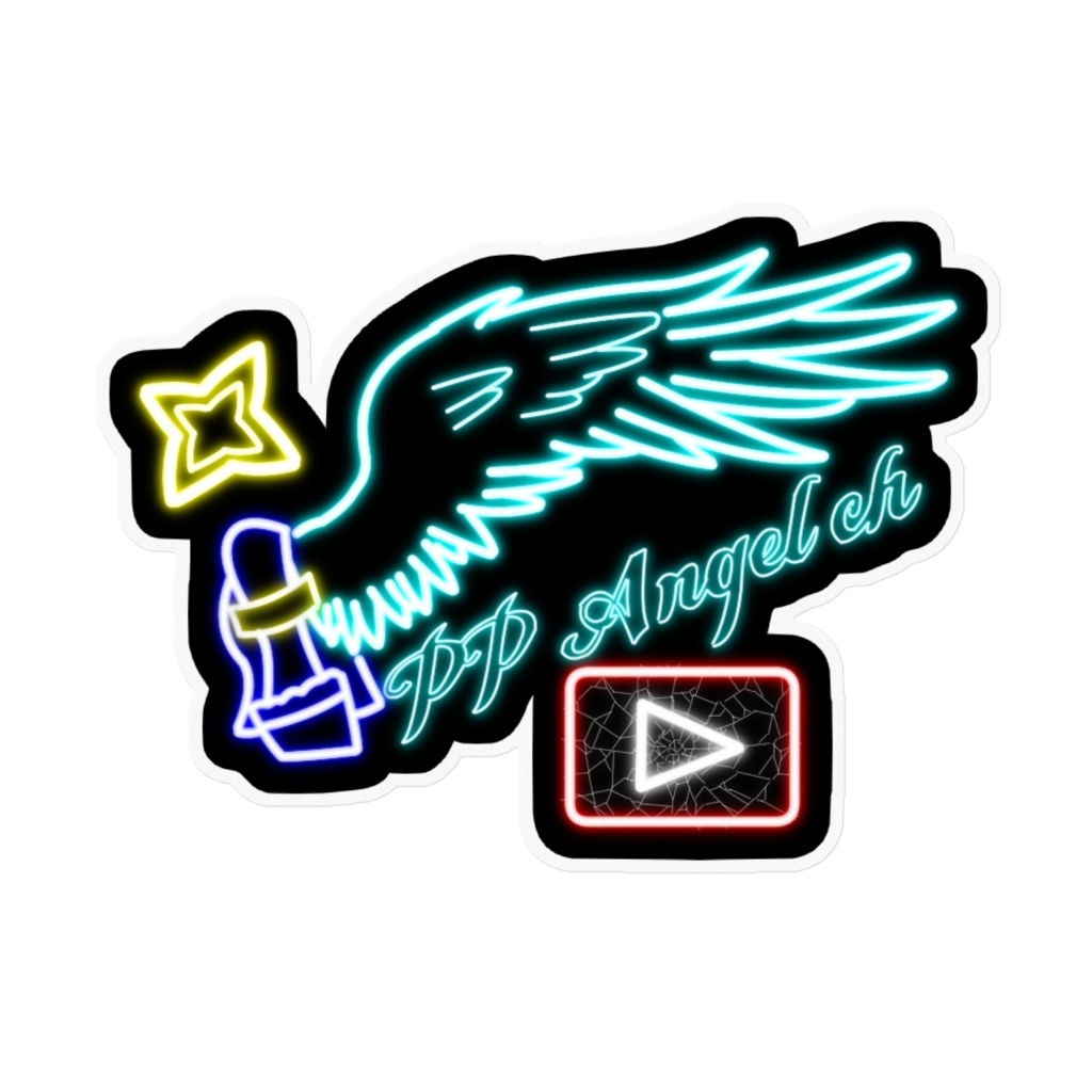 【非公式】天音かなた風ネオンステッカー