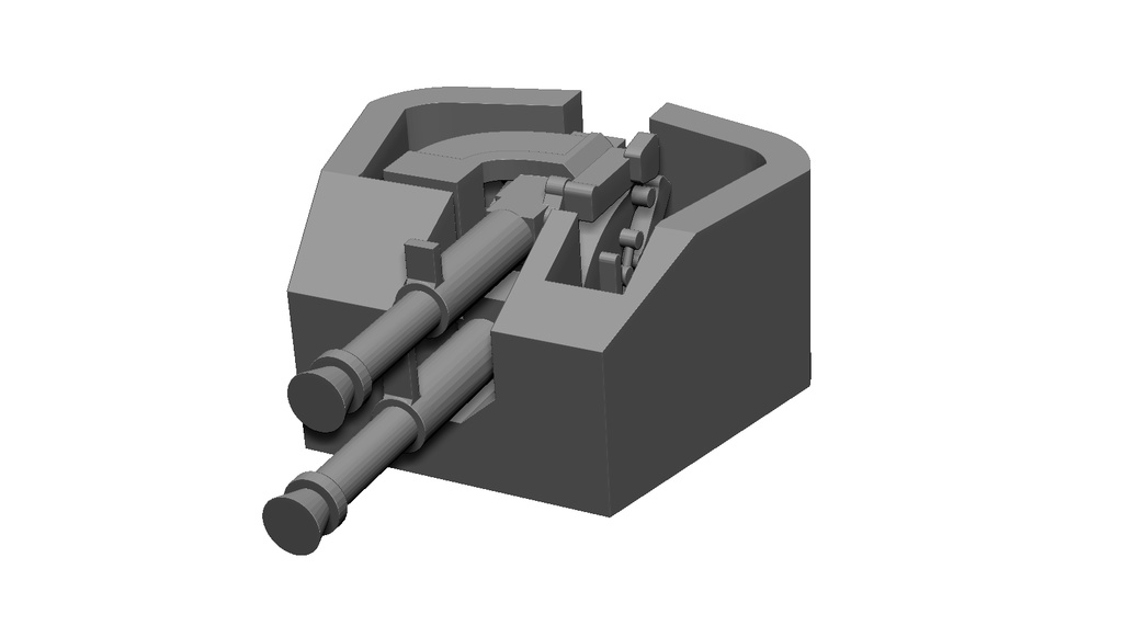 【受注生産】中国海軍・ソ連海軍艦艇 使用可 1/700 61式25mm連装機関砲(2-M-3)12基入(3Dプリント製キット)※概要欄を最後まで必ずご覧ください