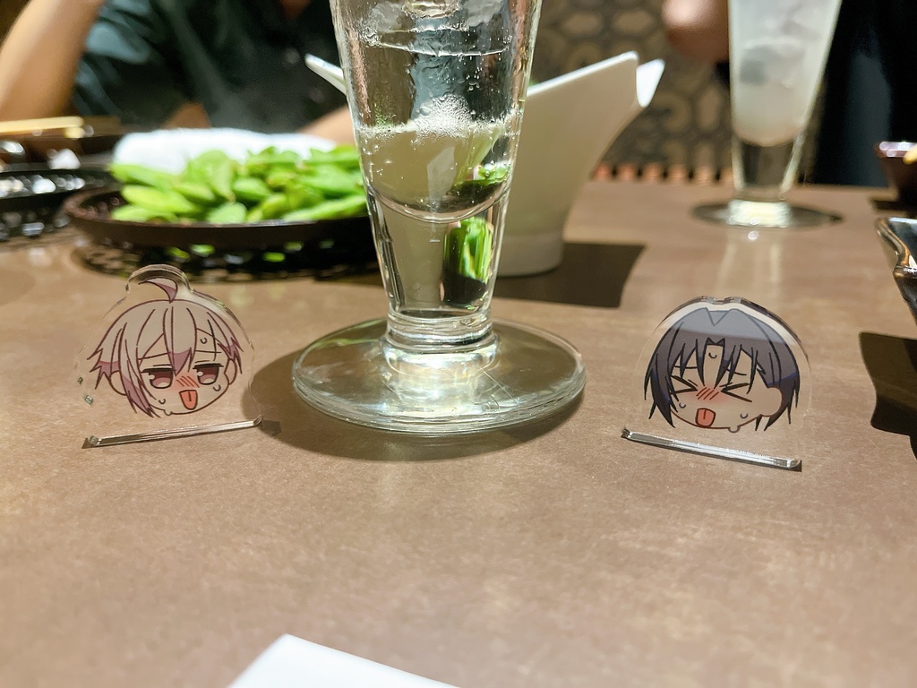 暑さに耐えるてんいお(自立ミニアクリルスタンド)