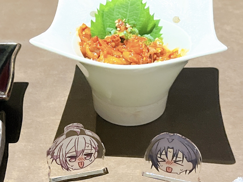 暑さに耐えるてんいお(自立ミニアクリルスタンド)