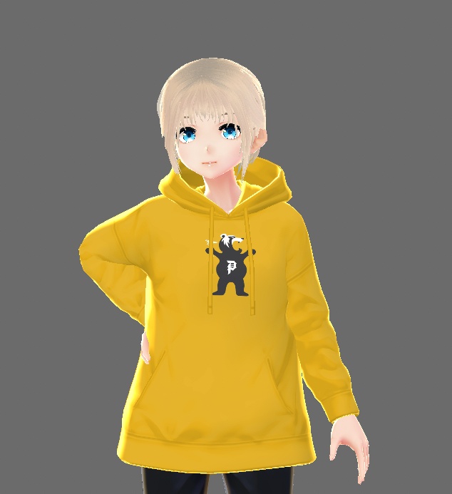 Primitive Grizzly Yellow Hoodie Texture