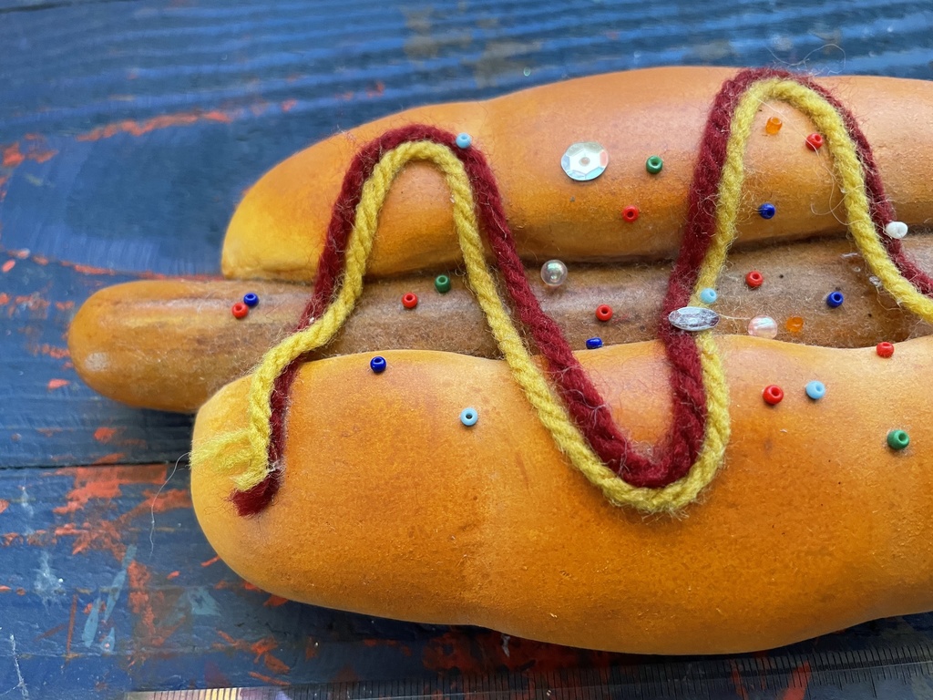 ホットドッグの置き物