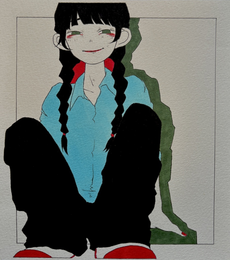 三つ編み。原画