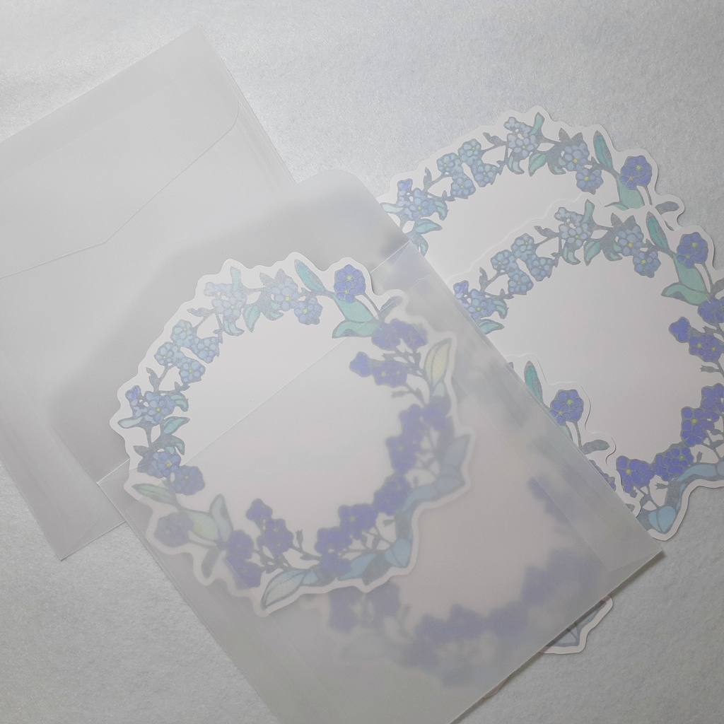 ミニレターセット「勿忘草」