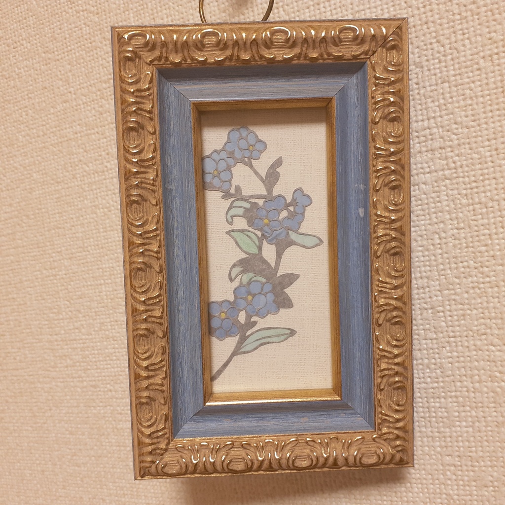 切り絵原画「勿忘草」