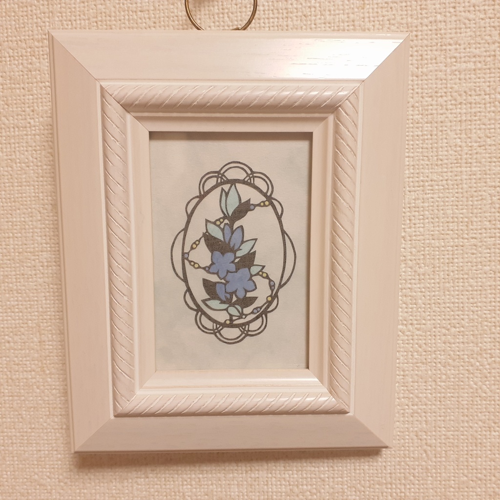 切り絵原画「敬愛のための連作 りんどう」