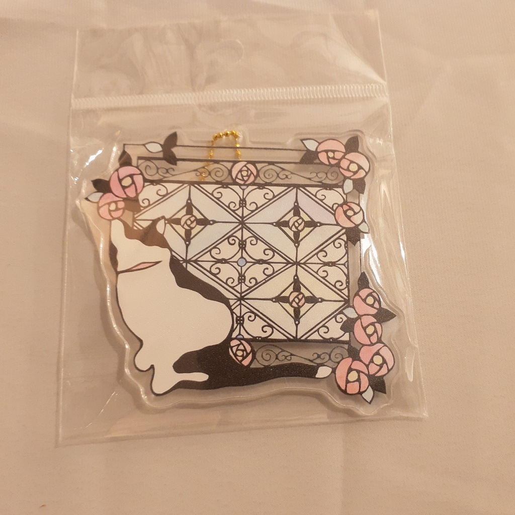 アクリルキーホルダー「猫窓」
