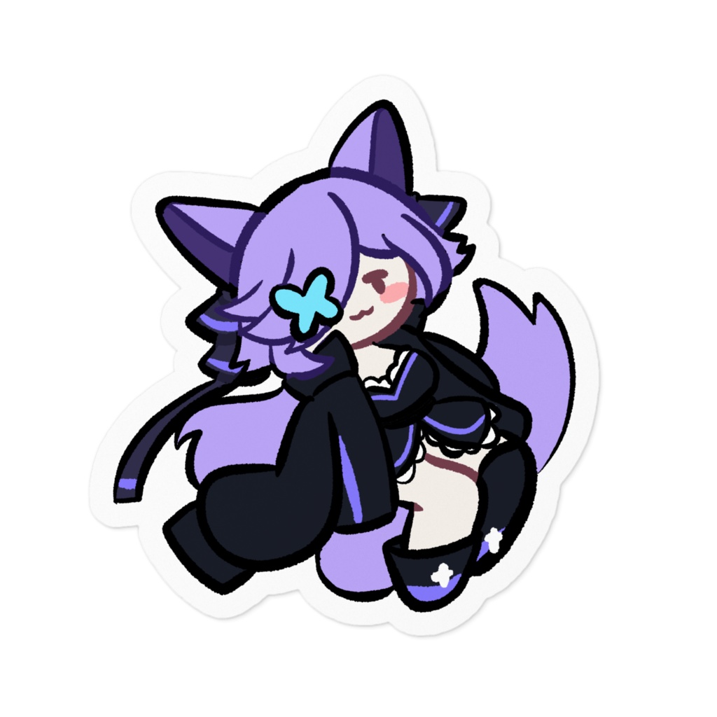 【描き下ろし】ステッカー 月食みい 1~4バージョン 100×100