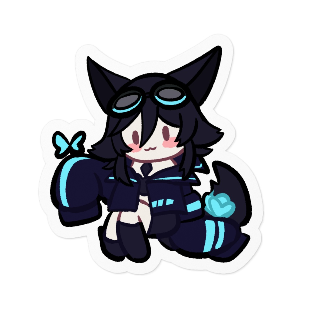 【描き下ろし】ステッカー 月食みい 1~4バージョン 100×100