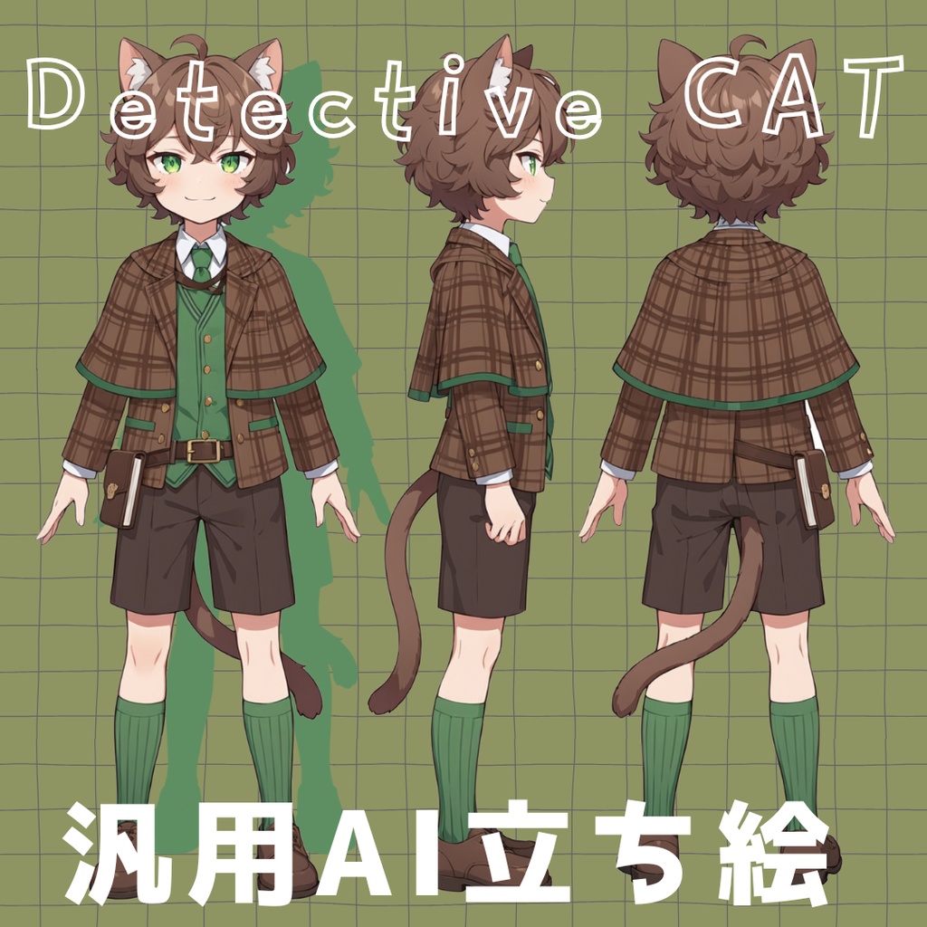 【汎用】画像生成AI 立ち絵 IRIAM TRPG 等に 【Detective CAT】