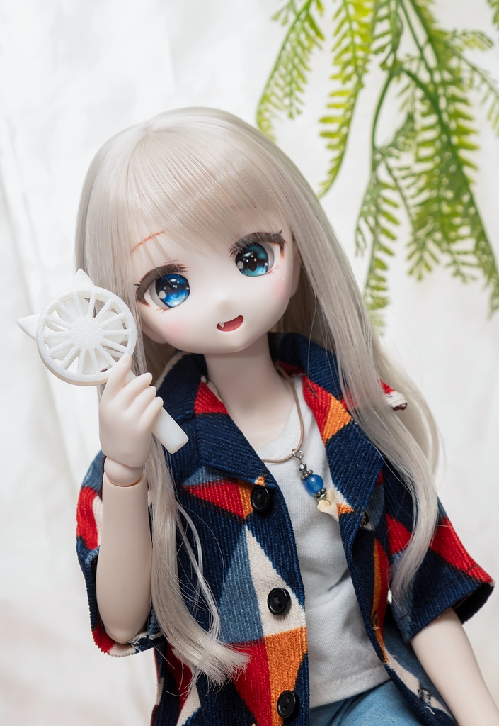 【ドール小物】ねこみみハンディファン(1/4スケール 40cm級向け)