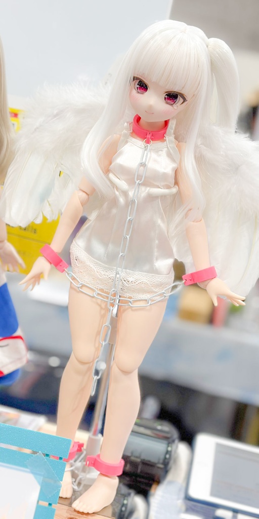 【ドール小物】ふりーだむろっくせっと ~首枷・手枷・足枷セット~POP色(1/4スケール 40cm級向け)