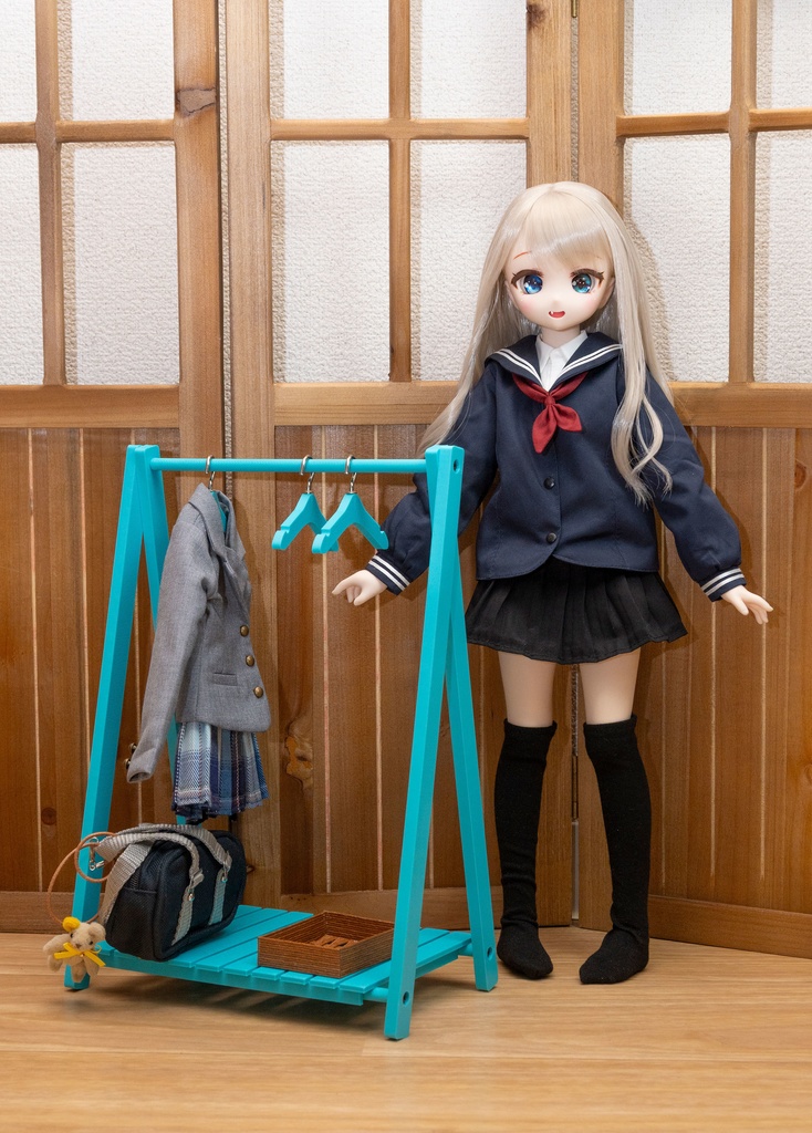 【ドール小物】Aハンガーラック(1/4サイズ向け)