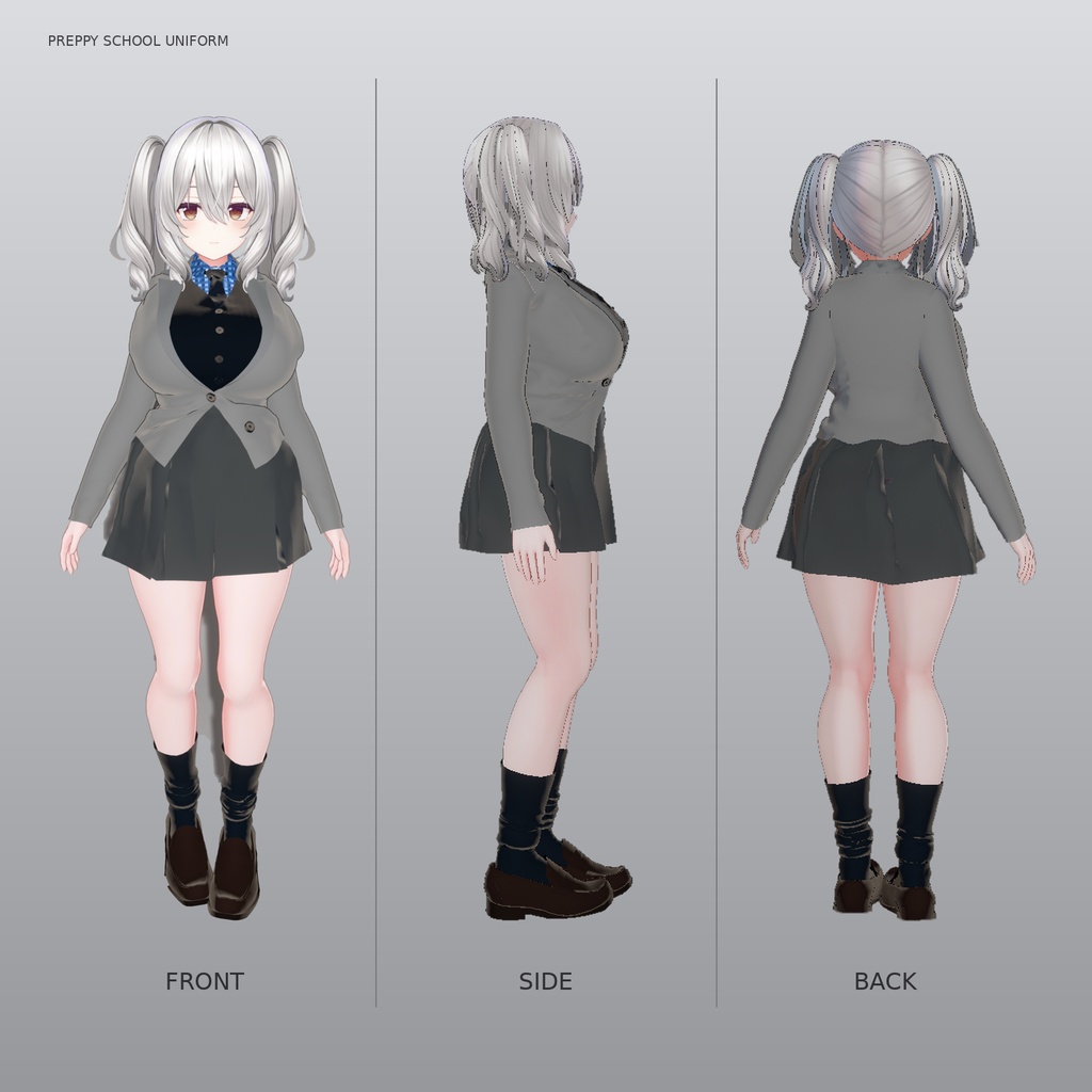 【ミルティナ対応衣装】School Uniform|VRChat 3D衣装