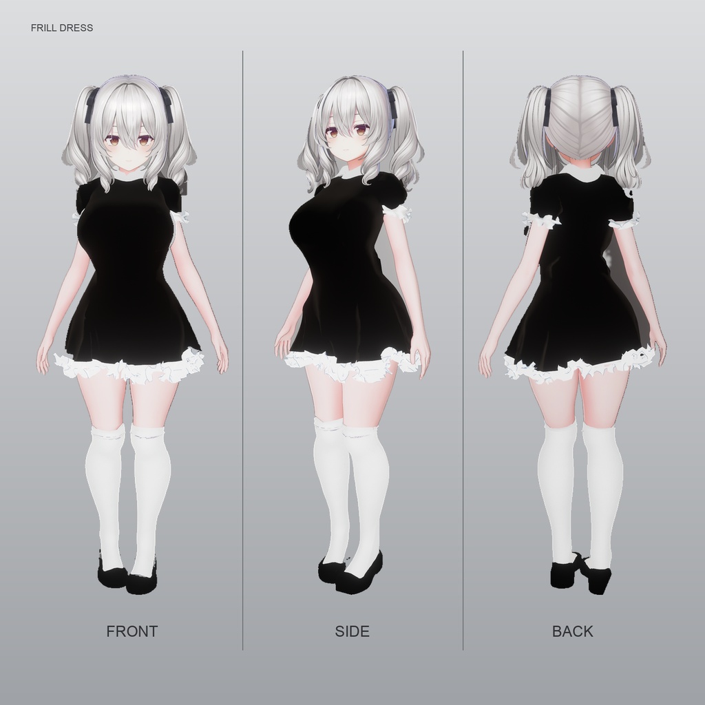 【ミルティナ対応衣装】FrillDress|VRChat 3D衣装