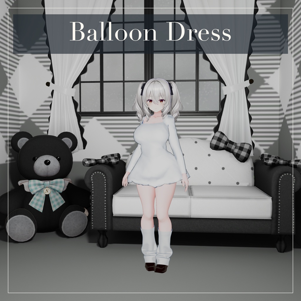 【ミルティナ対応衣装】BalloonDress｜VRChat 3D衣装