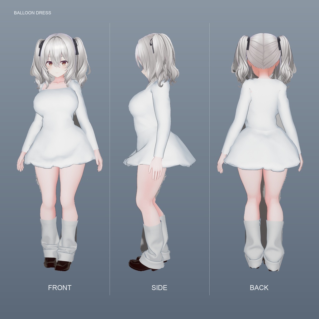 【ミルティナ対応衣装】BalloonDress|VRChat 3D衣装