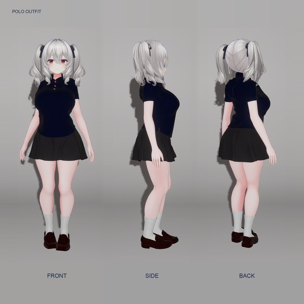 24時間無料!!【ミルティナ対応衣装】Polo|VRChat 3D衣装